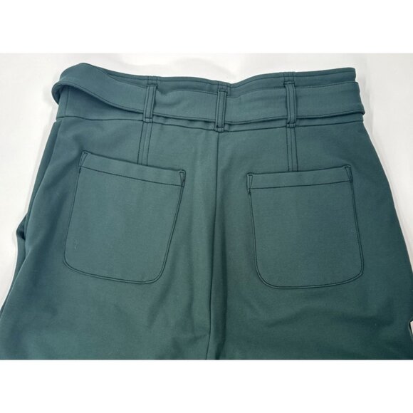 Maeve Anthropologie Dress Pants Trousers Womens 12T Green Belted Wide Leg Ponte - Picture 6 of 12